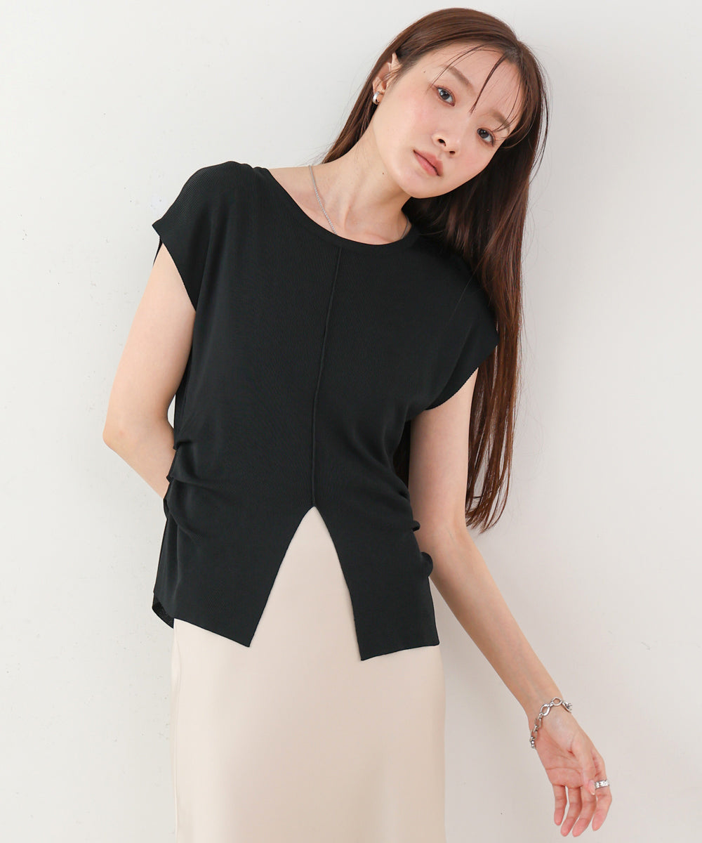 フロントスリット サマーニットTシャツ