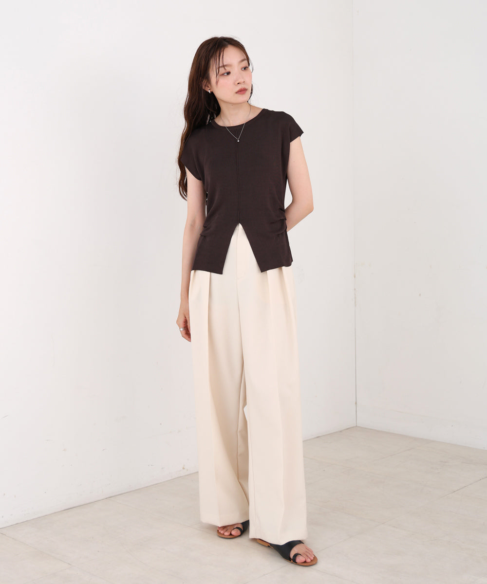 フロントスリット サマーニットTシャツ