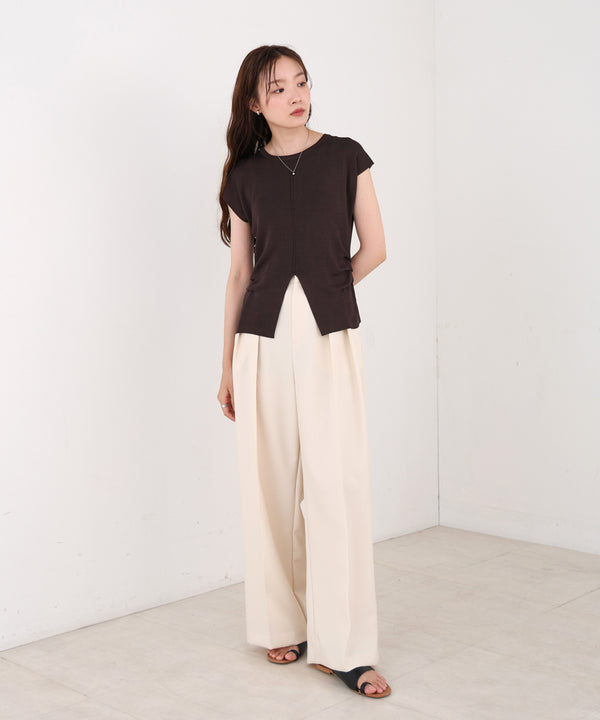 フロントスリット サマーニットTシャツ
