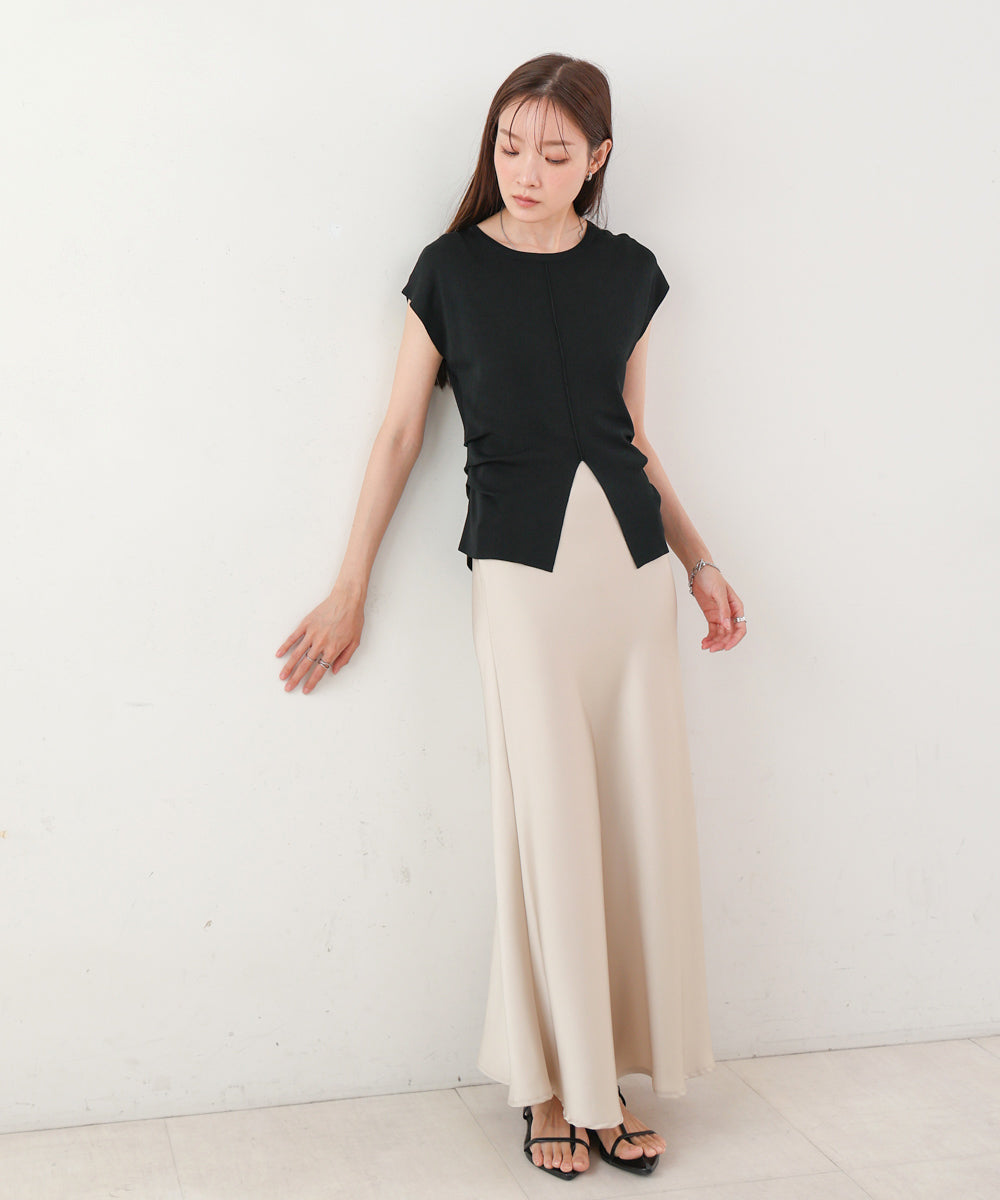 フロントスリット サマーニットTシャツ