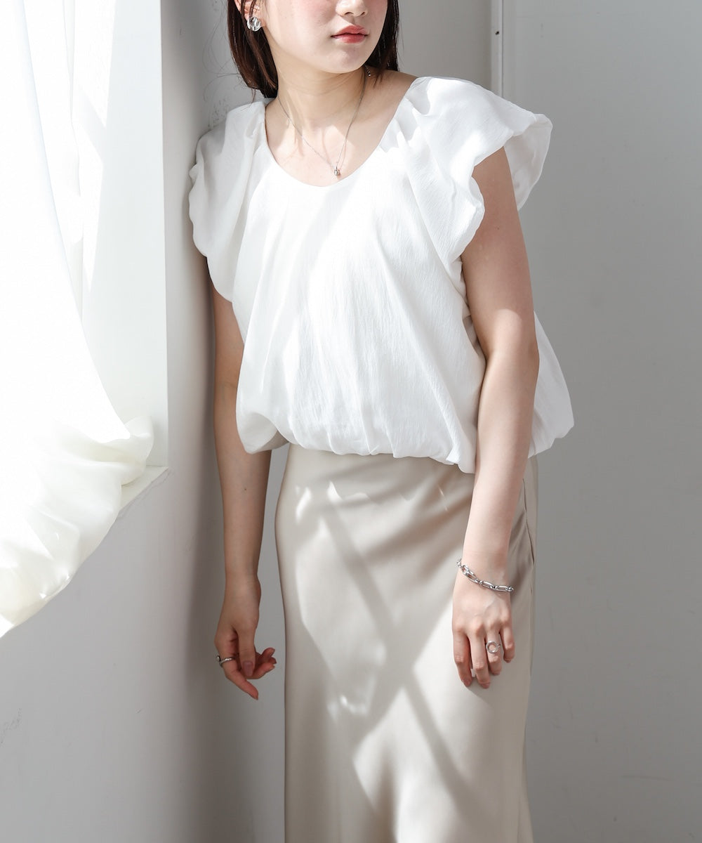 バルーンタックデザインブラウス