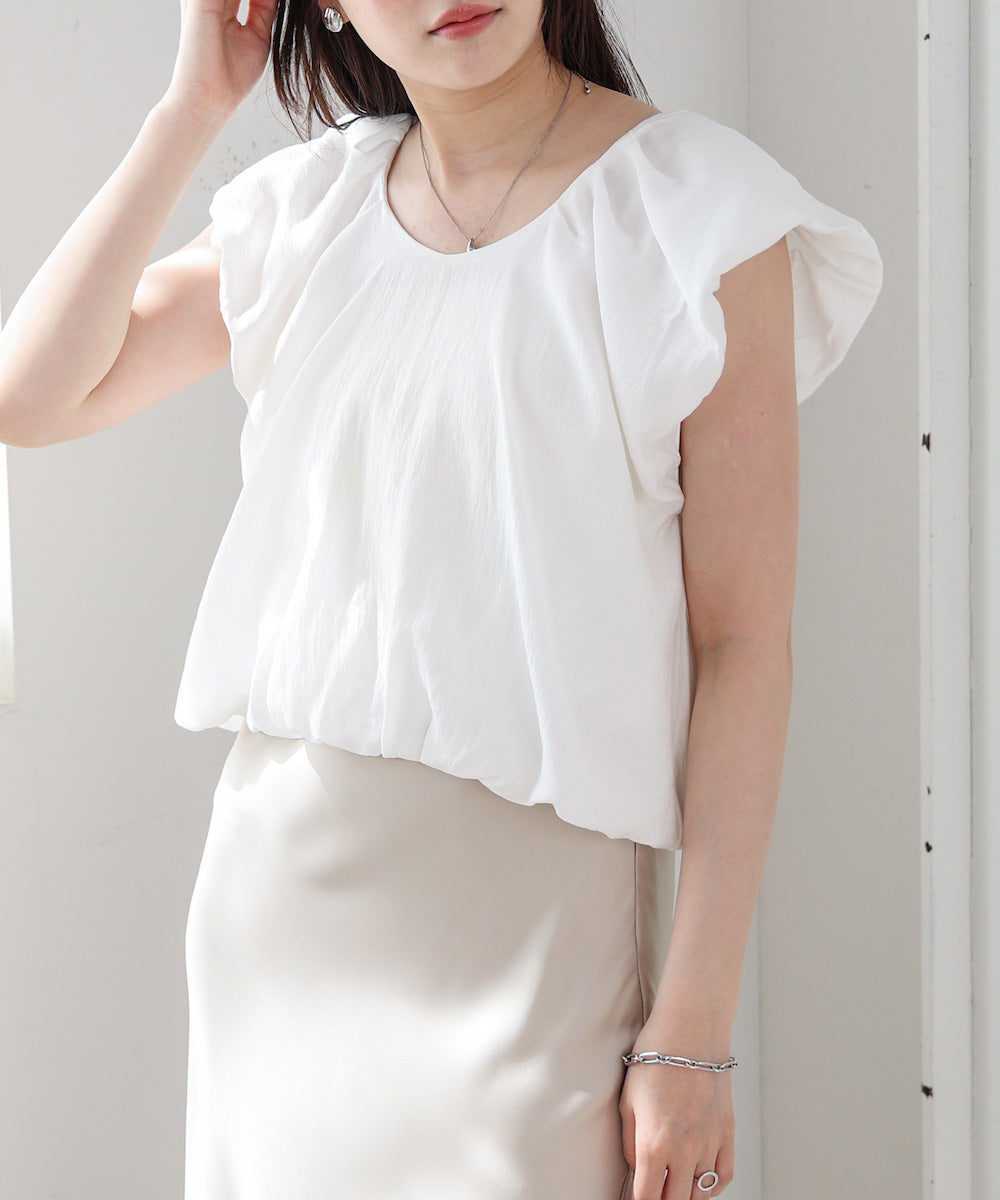バルーンタックデザインブラウス