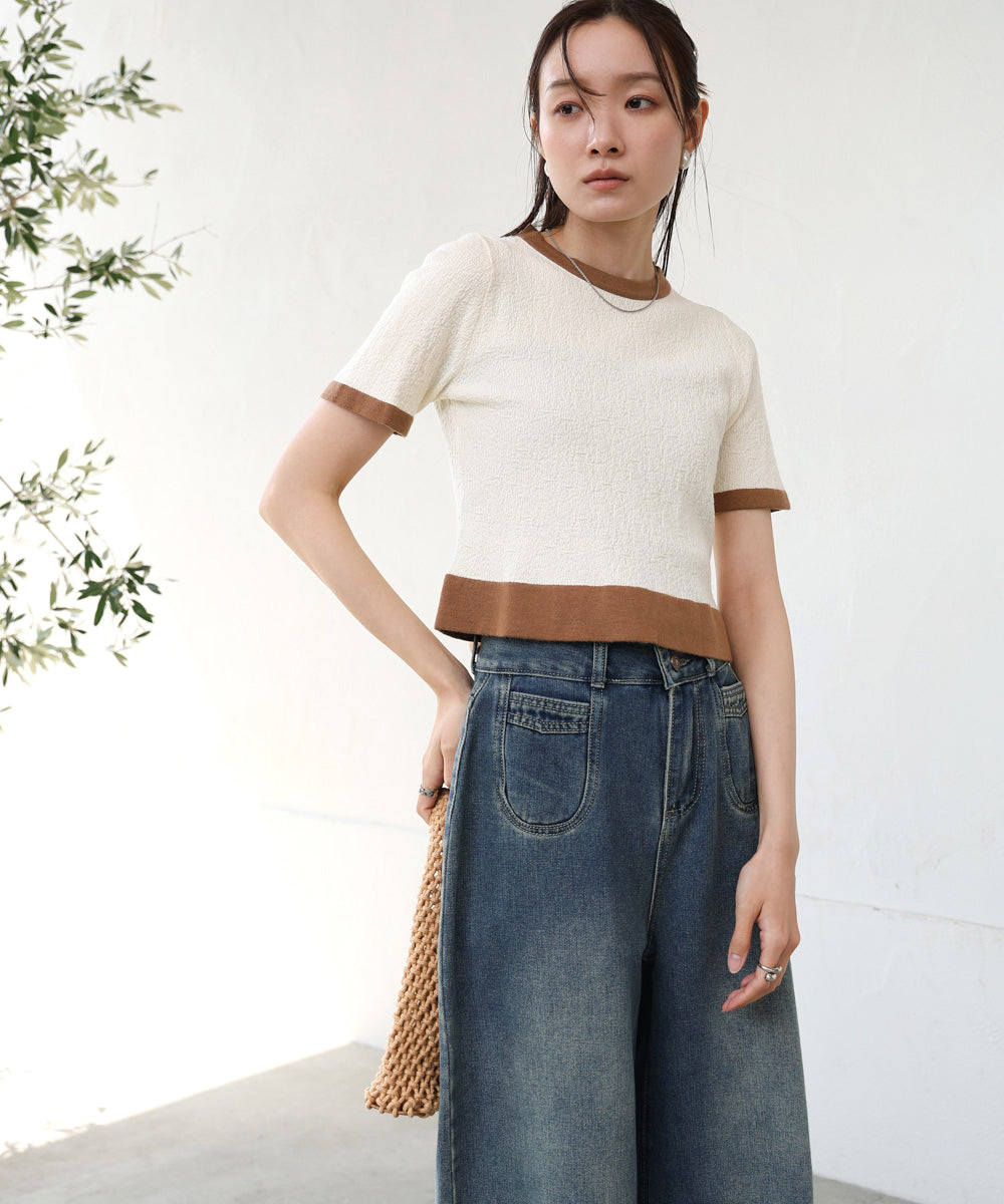 リンガーニットTシャツ