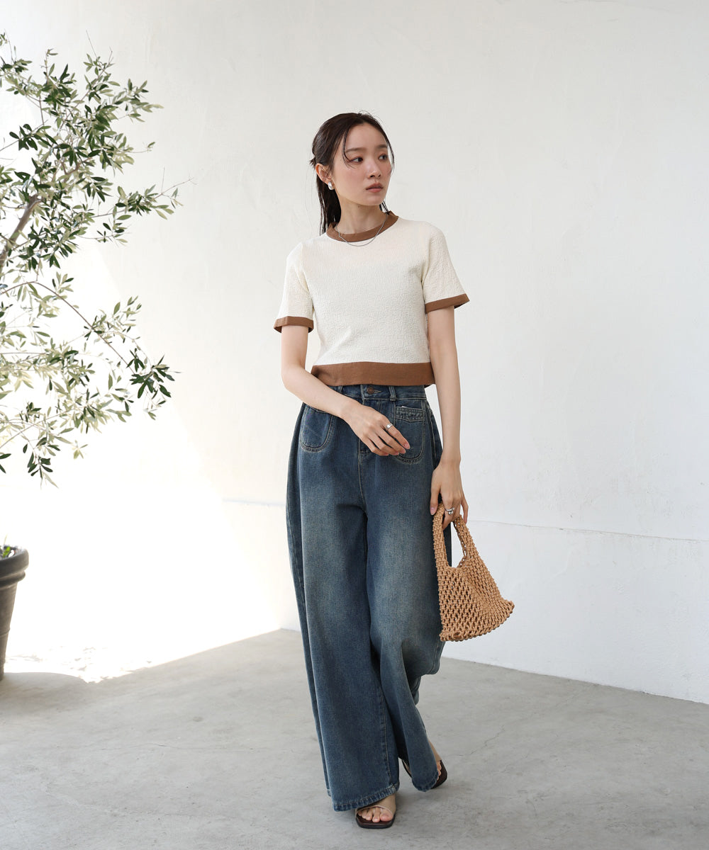 リンガーニットTシャツ