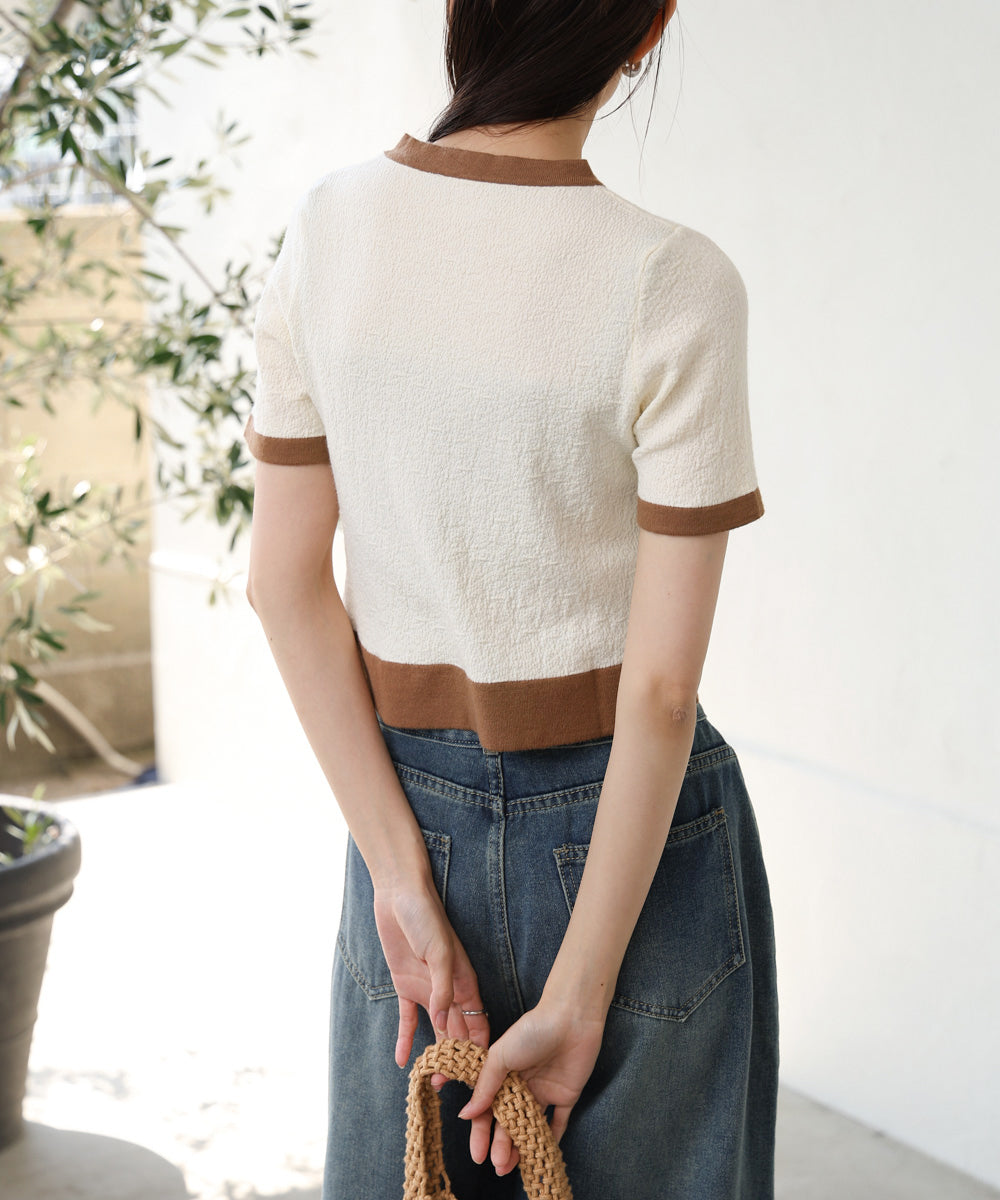 リンガーニットTシャツ