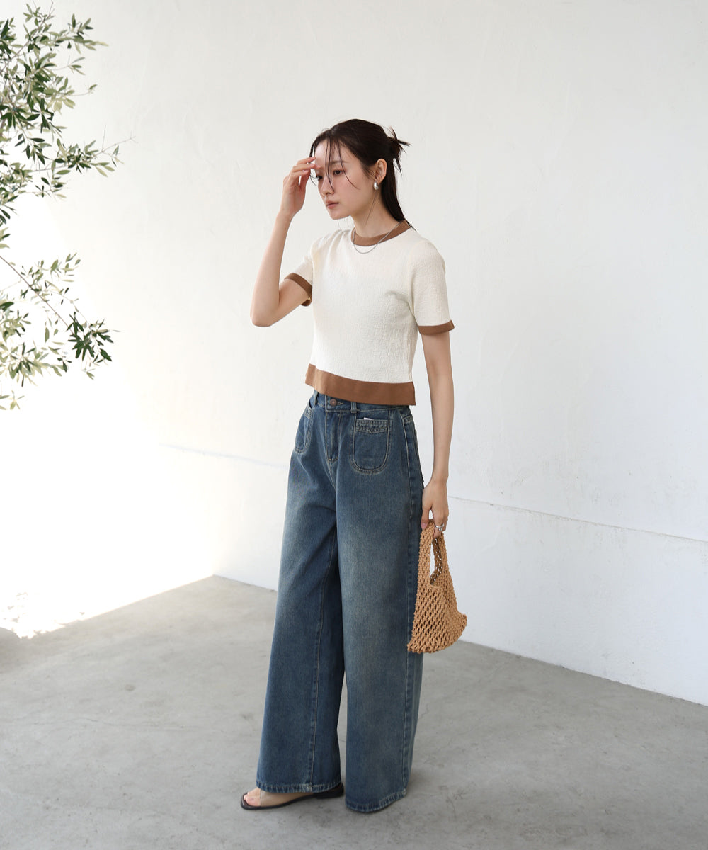 リンガーニットTシャツ