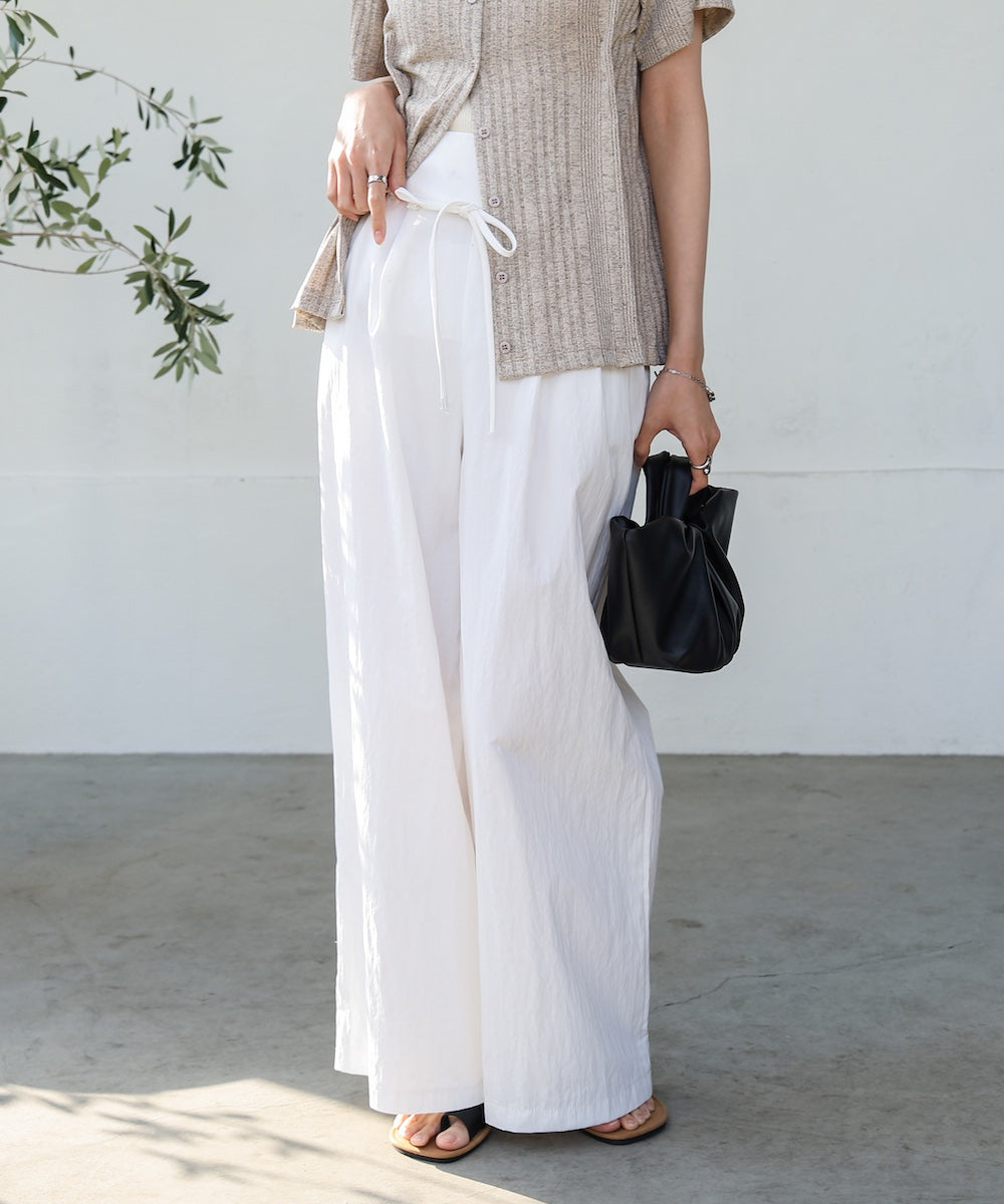 【S・Mサイズ展開】ダブルタクウエストデザインパンツ