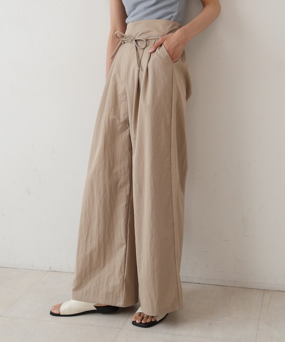 【S・Mサイズ展開】ダブルタクウエストデザインパンツ