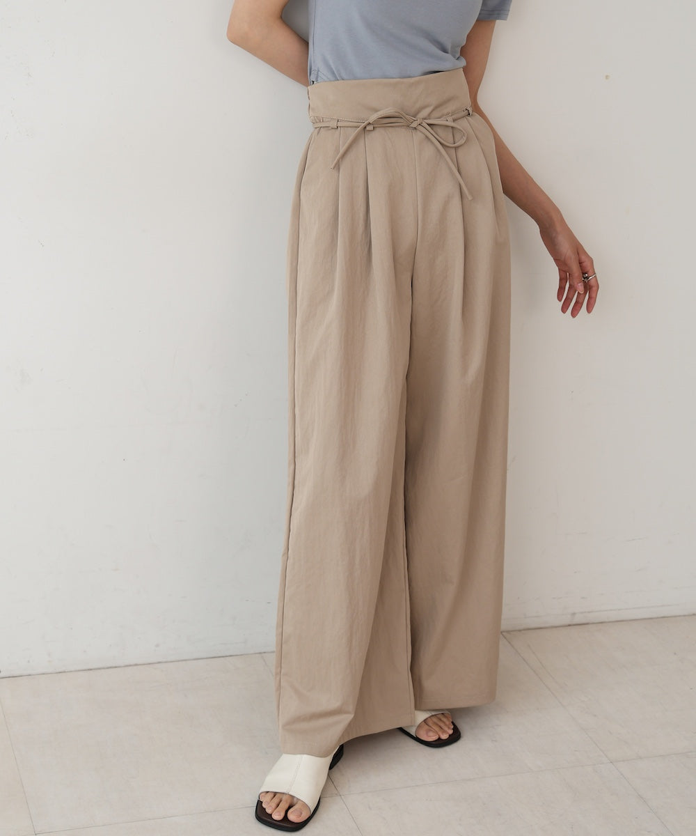 【S・Mサイズ展開】ダブルタクウエストデザインパンツ