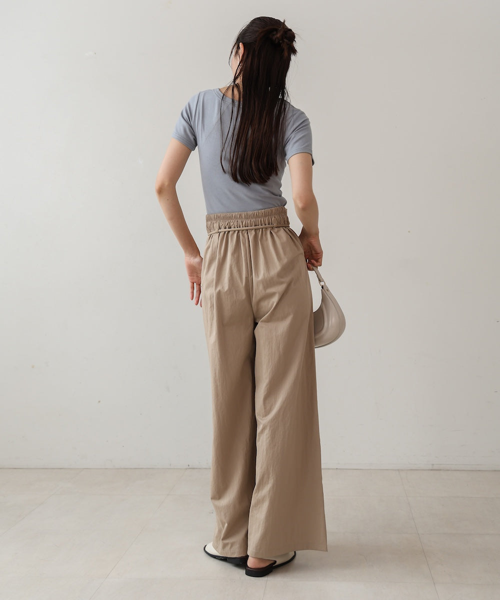 【S・Mサイズ展開】ダブルタクウエストデザインパンツ