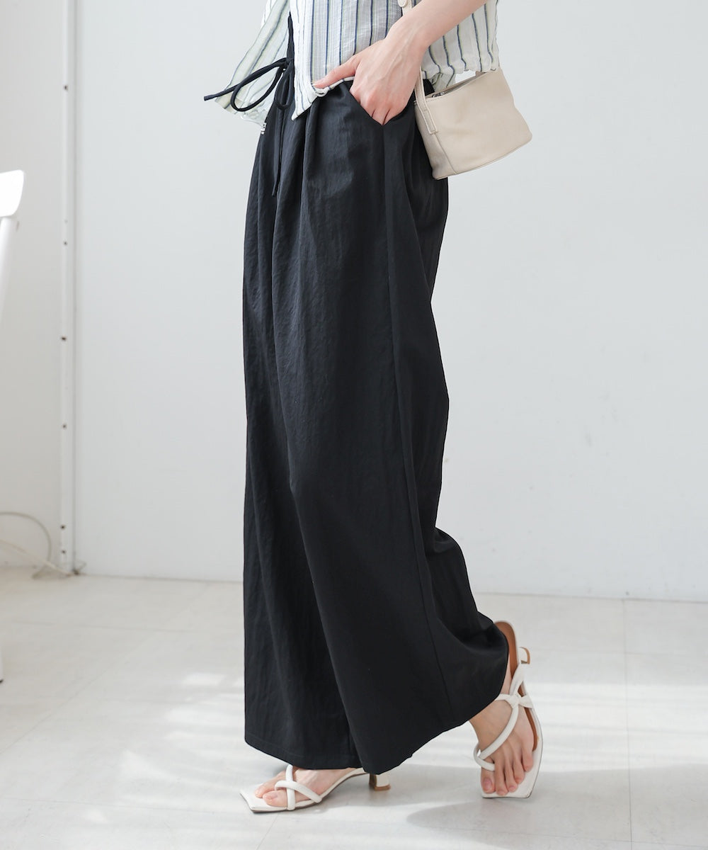 【S・Mサイズ展開】ダブルタクウエストデザインパンツ