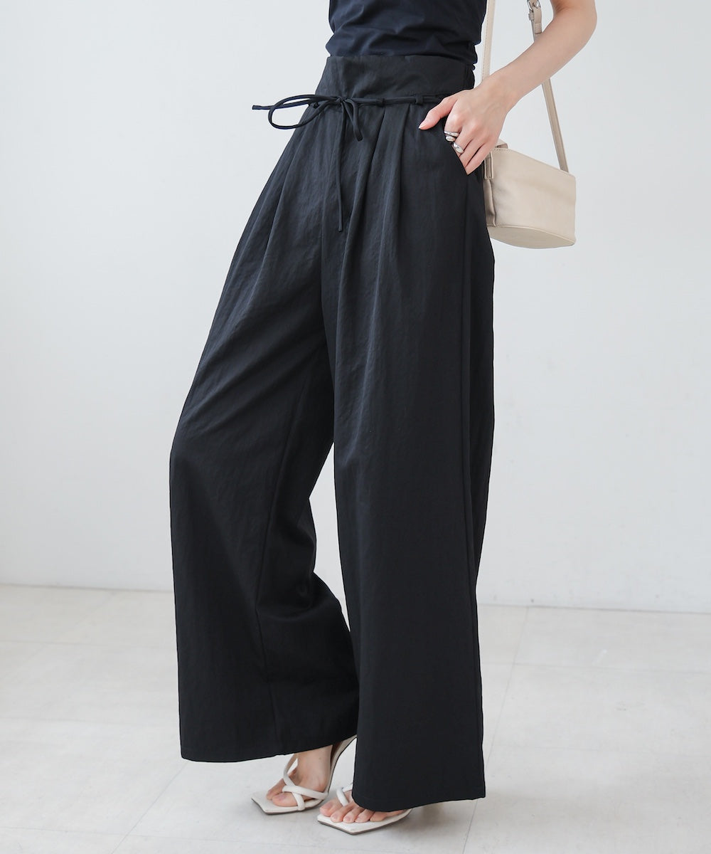 【S・Mサイズ展開】ダブルタクウエストデザインパンツ