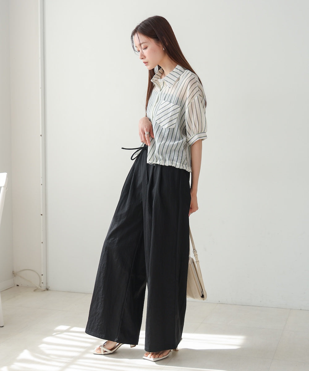 【S・Mサイズ展開】ダブルタクウエストデザインパンツ