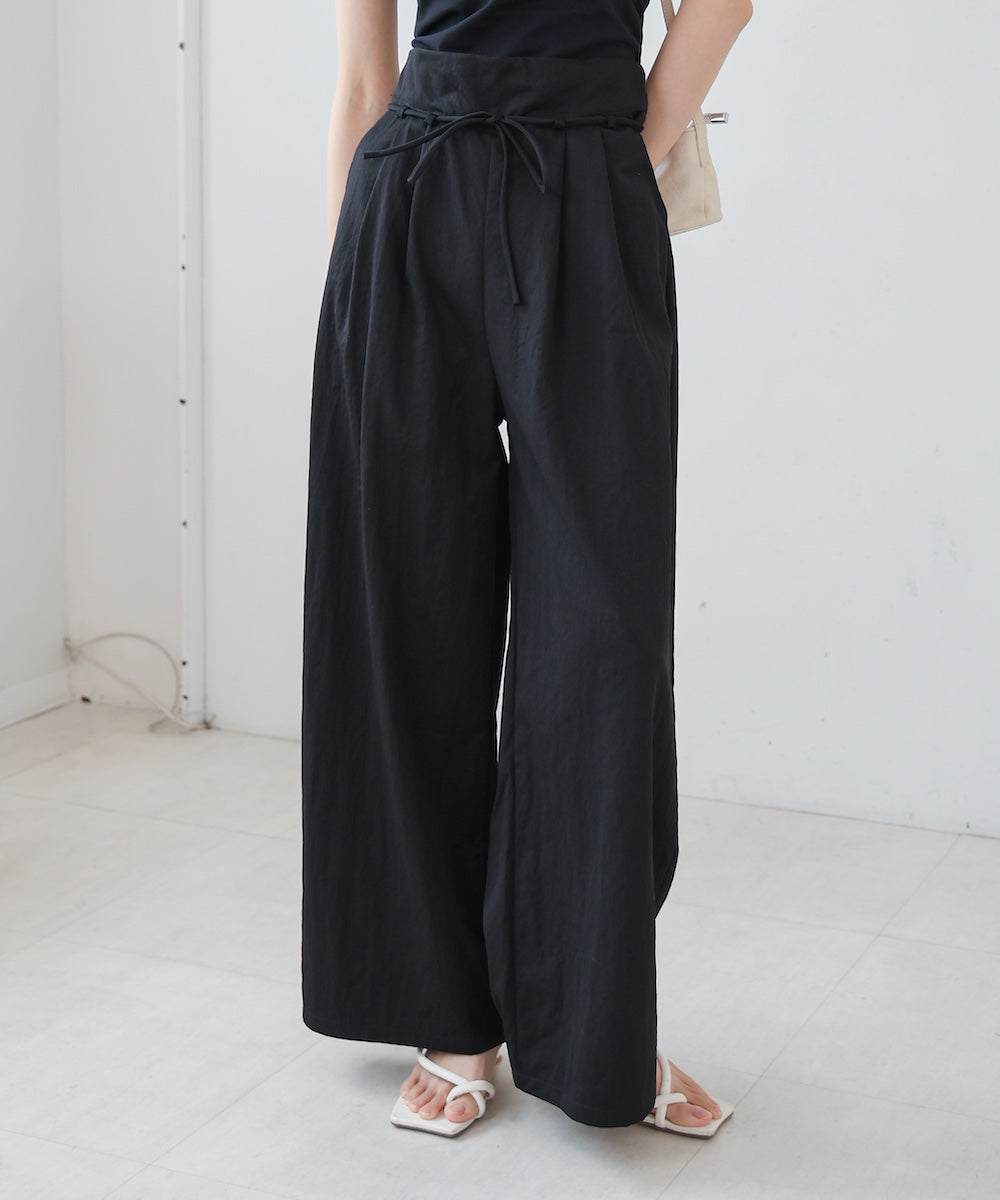 【S・Mサイズ展開】ダブルタクウエストデザインパンツ