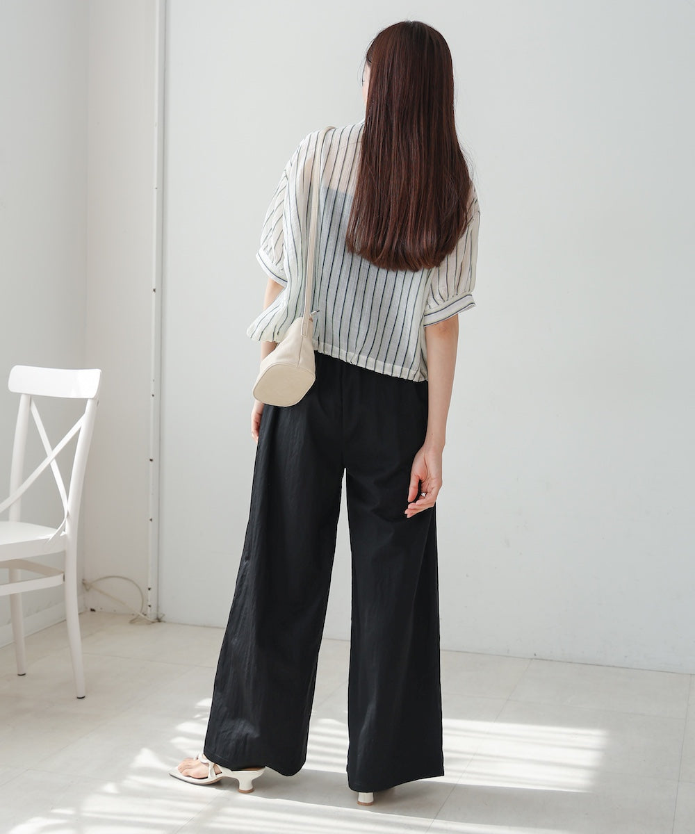 【S・Mサイズ展開】ダブルタクウエストデザインパンツ