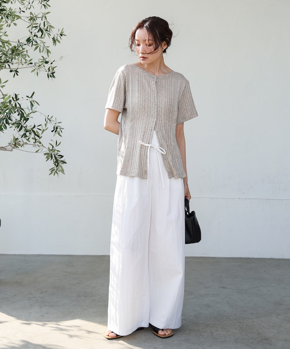 【S・Mサイズ展開】ダブルタクウエストデザインパンツ