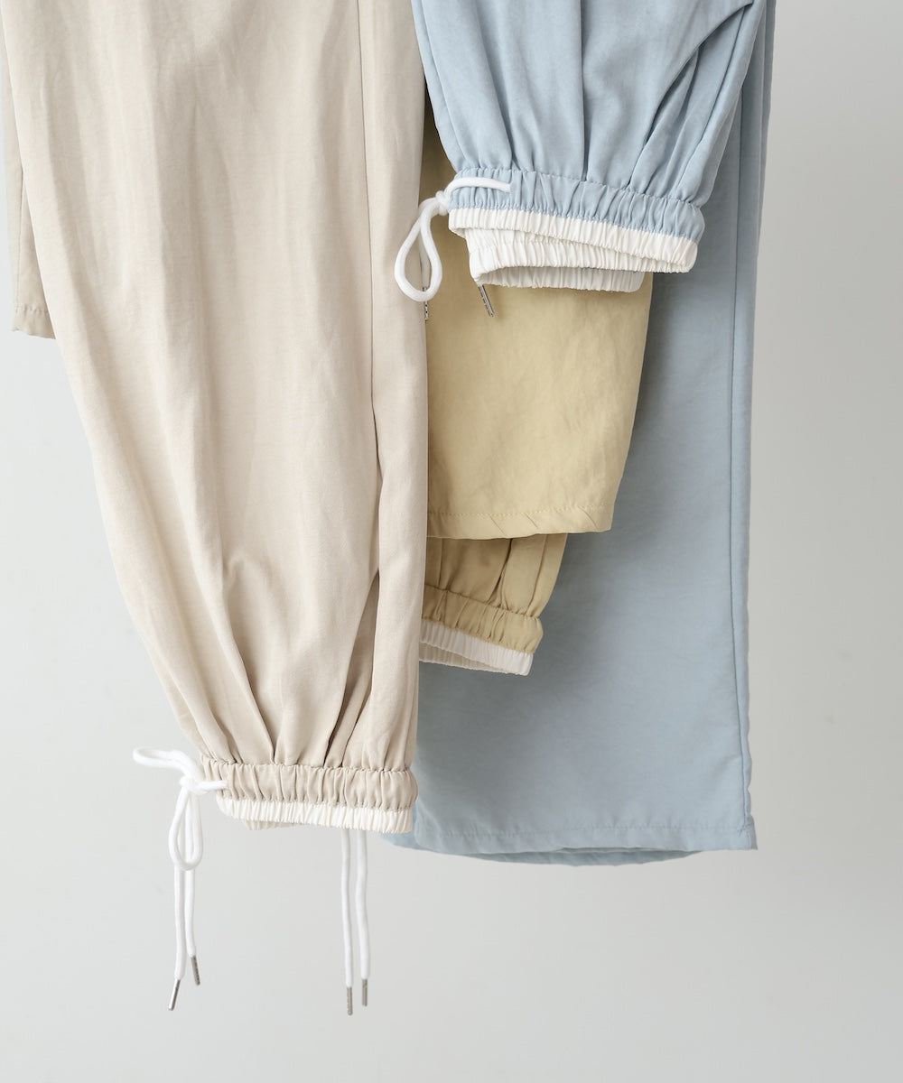 ダブルウエストピーチスキンカラーパンツ