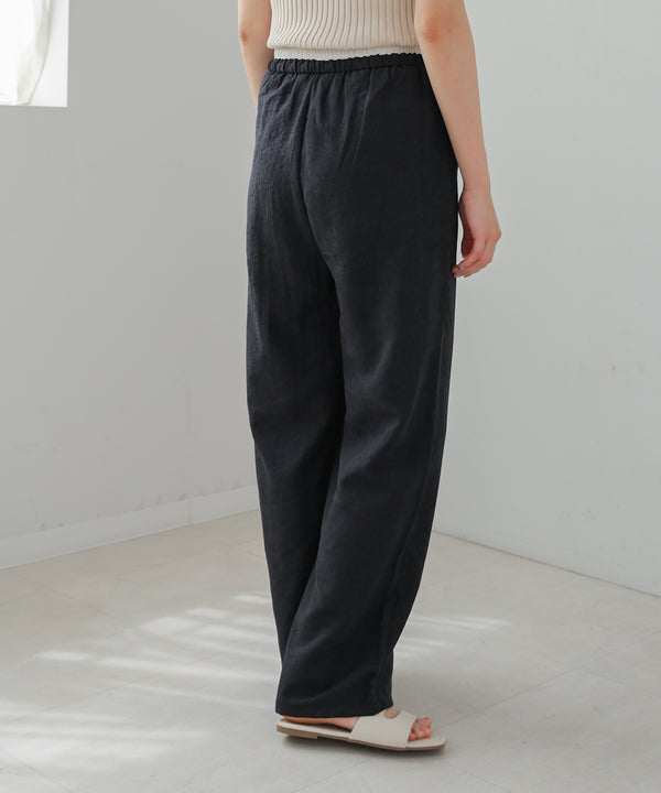 ダブルウエストピーチスキンカラーパンツ