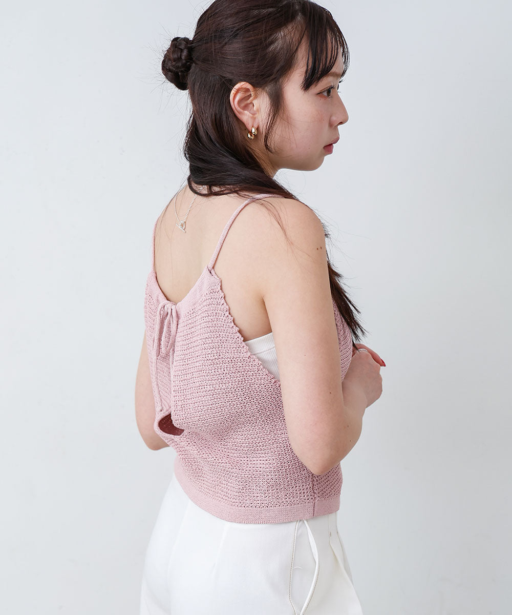 前後2WAYアメスリ リボンニットベスト