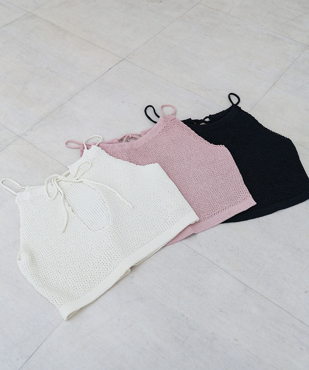 前後2WAYアメスリ リボンニットベスト