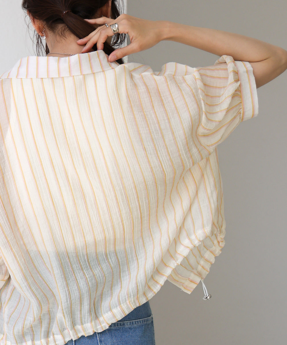 ストライプドロストシャツ