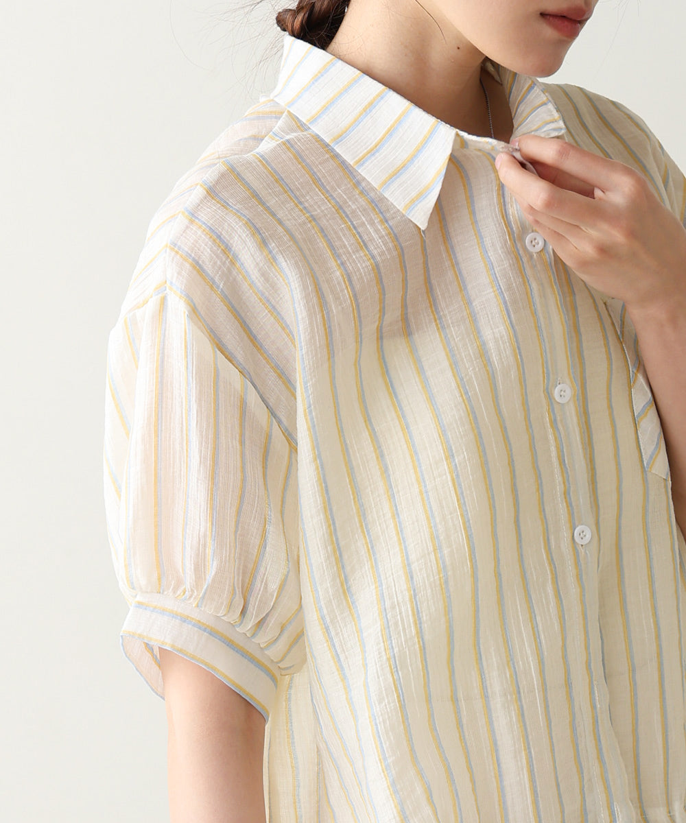 ストライプドロストシャツ