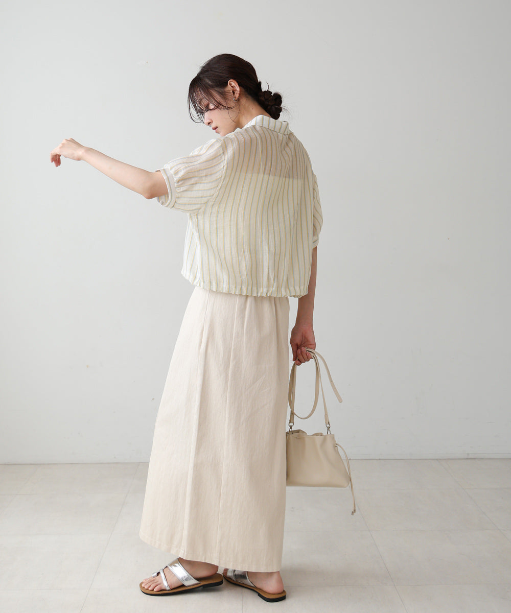 ストライプドロストシャツ