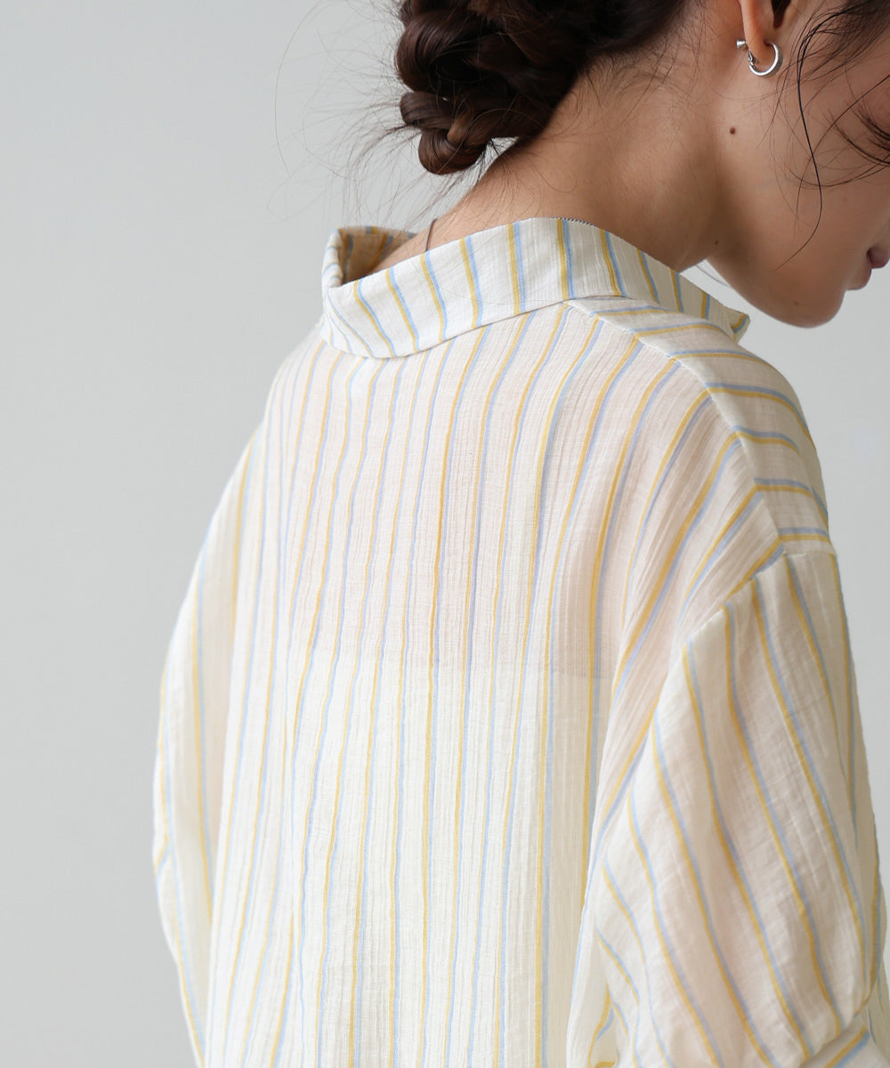 ストライプドロストシャツ