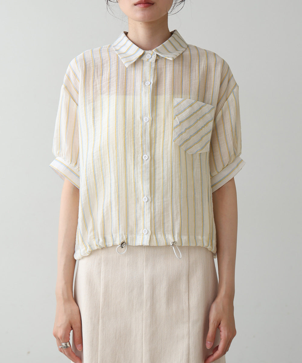 ストライプドロストシャツ