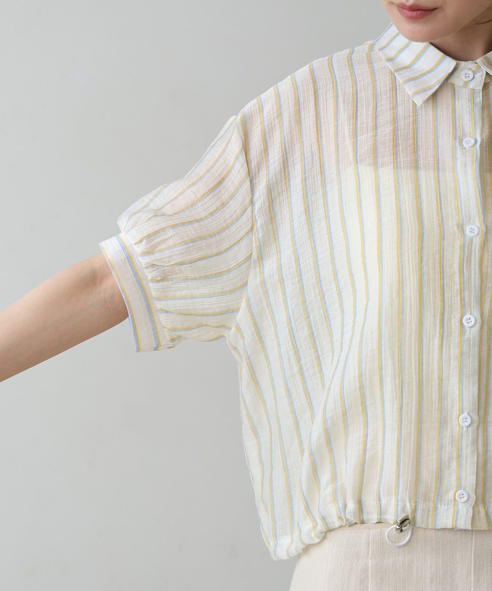 ストライプドロストシャツ