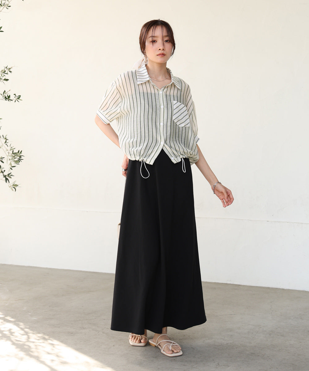 ストライプドロストシャツ