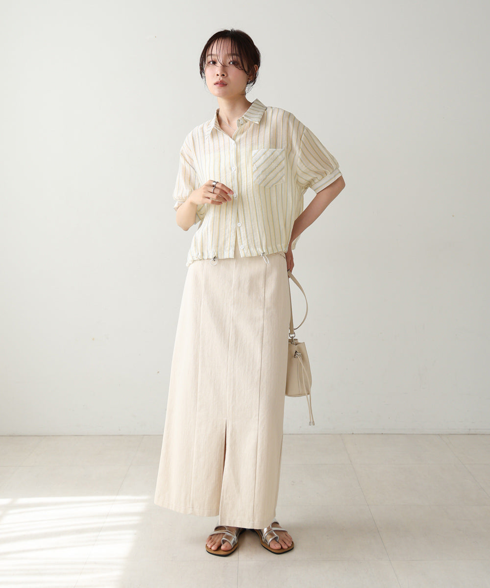 ストライプドロストシャツ