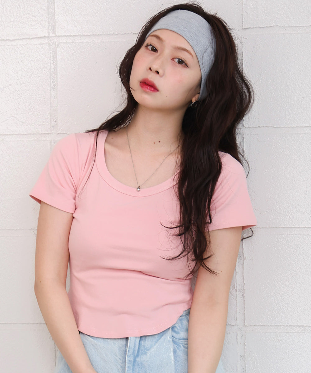 ラウンドヘムベーシックTシャツ