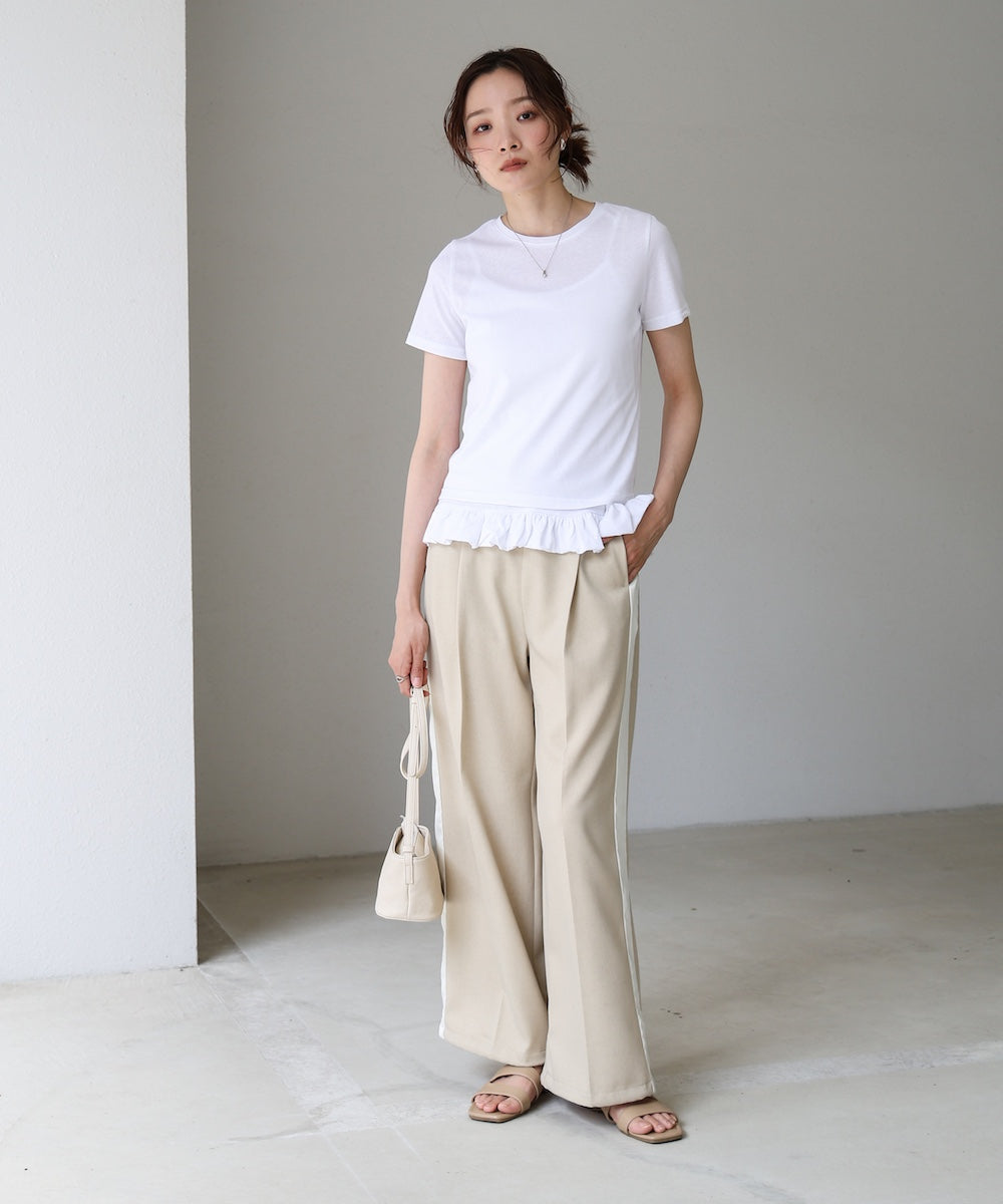 ペプラムバルーンヘムキャミセットTシャツ