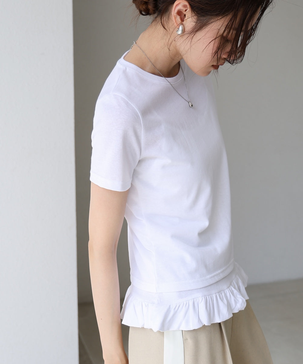 ペプラムバルーンヘムキャミセットTシャツ