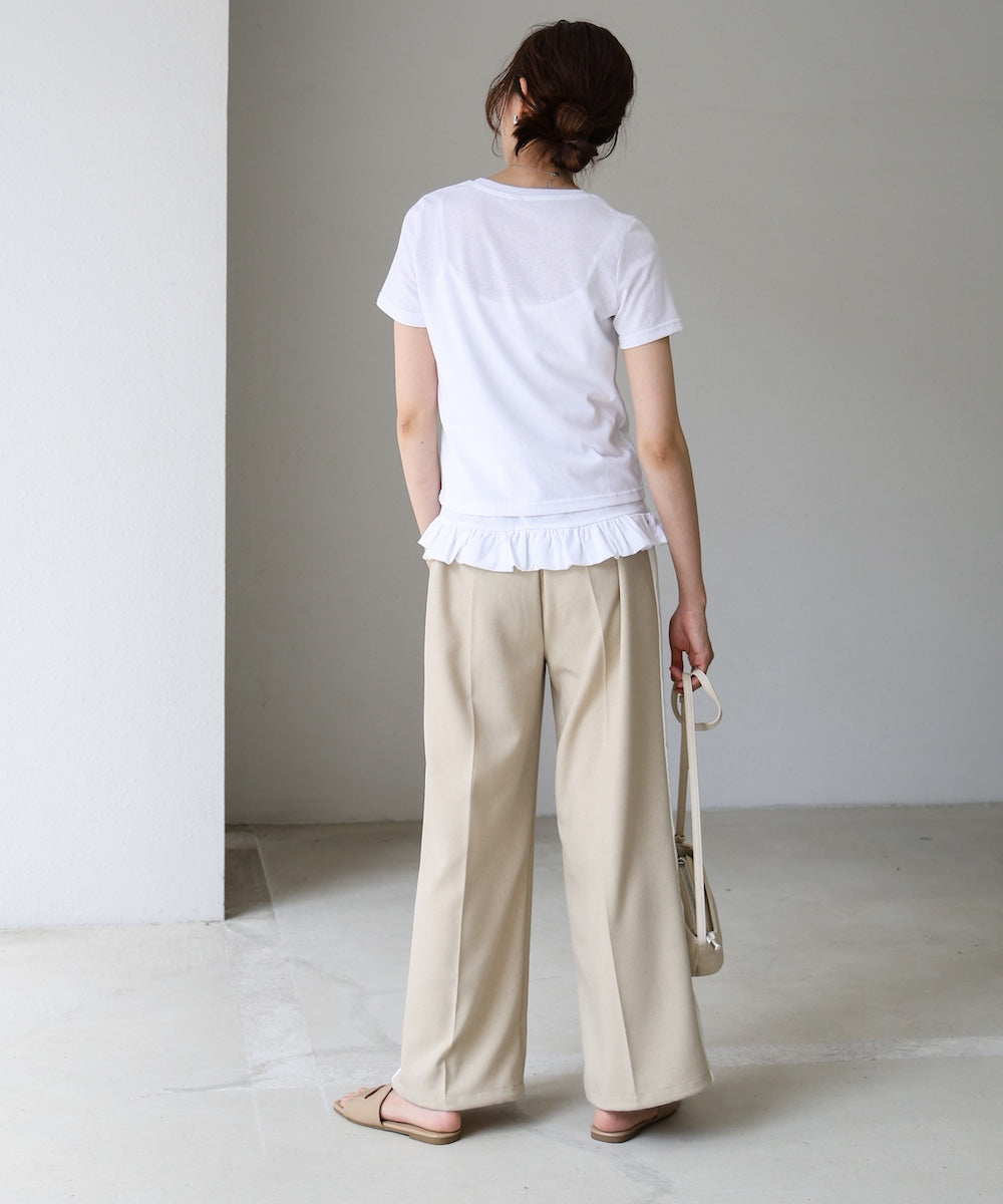 ペプラムバルーンヘムキャミセットTシャツ