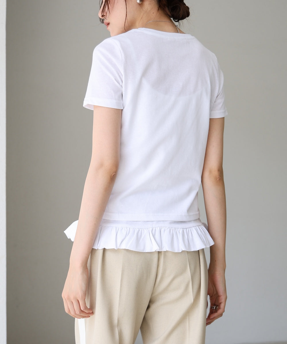 ペプラムバルーンヘムキャミセットTシャツ