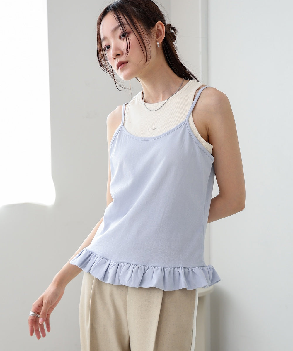 ペプラムバルーンヘムキャミセットTシャツ