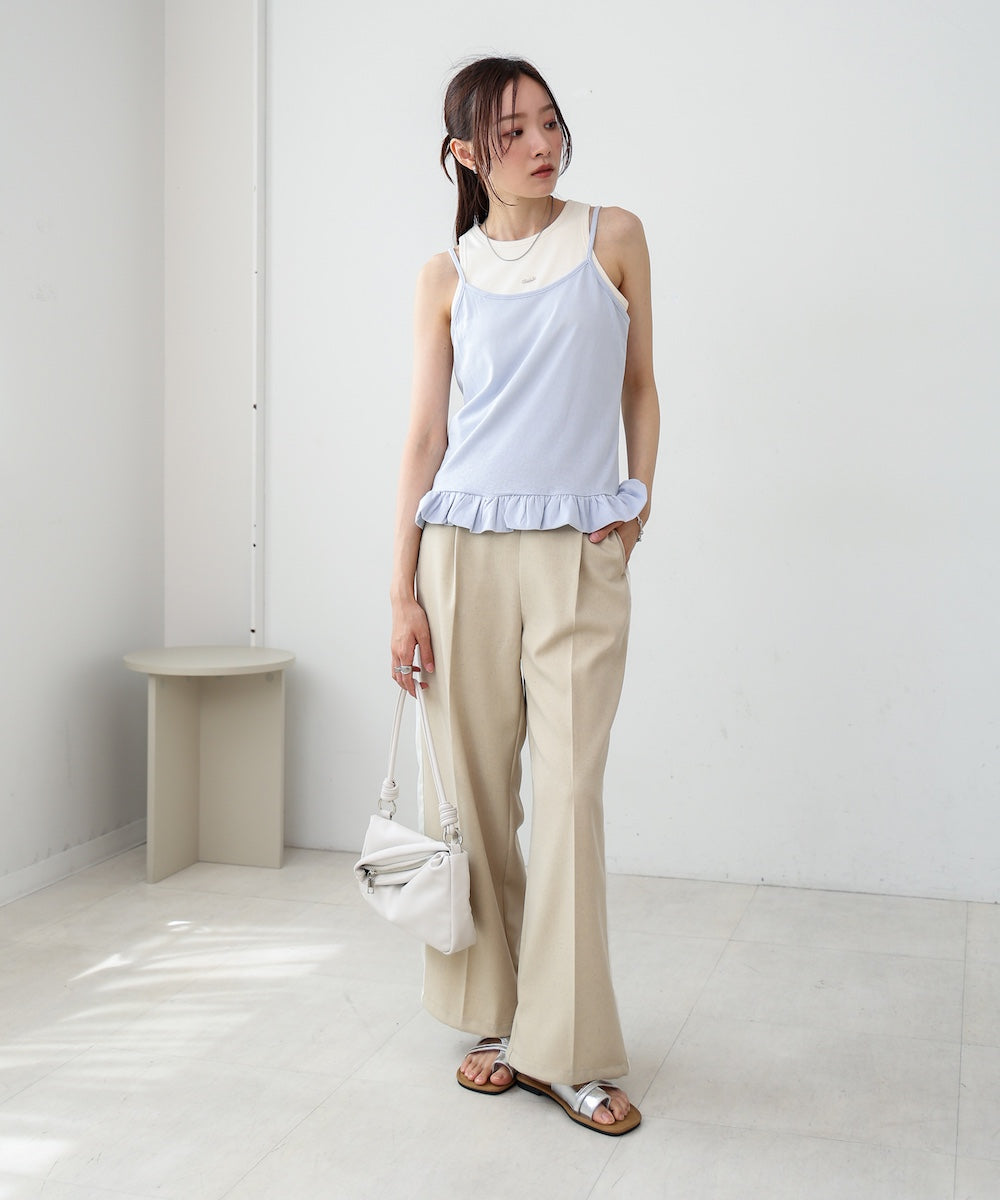 ペプラムバルーンヘムキャミセットTシャツ