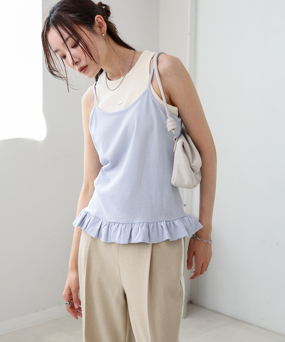 ペプラムバルーンヘムキャミセットTシャツ