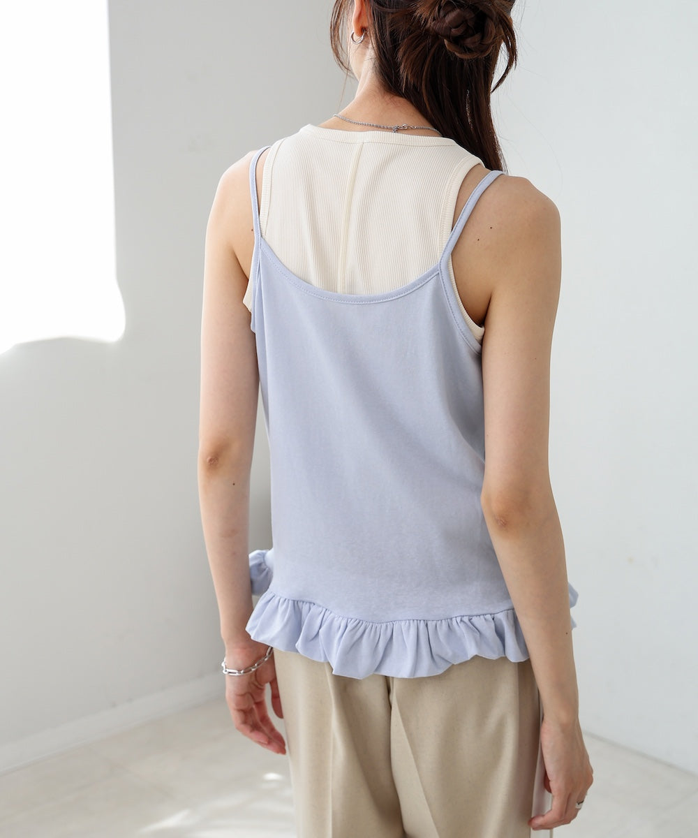ペプラムバルーンヘムキャミセットTシャツ