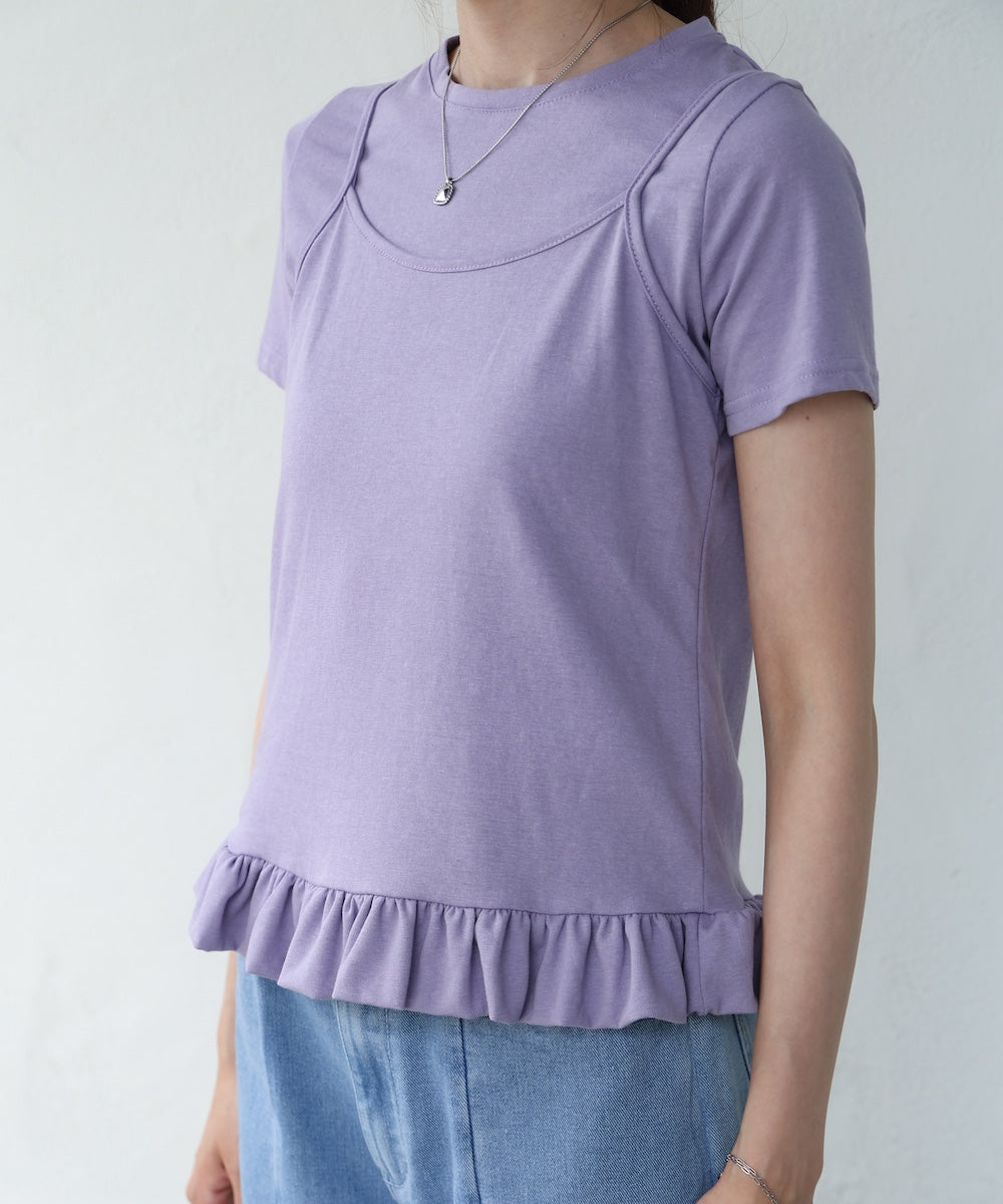 ペプラムバルーンヘムキャミセットTシャツ