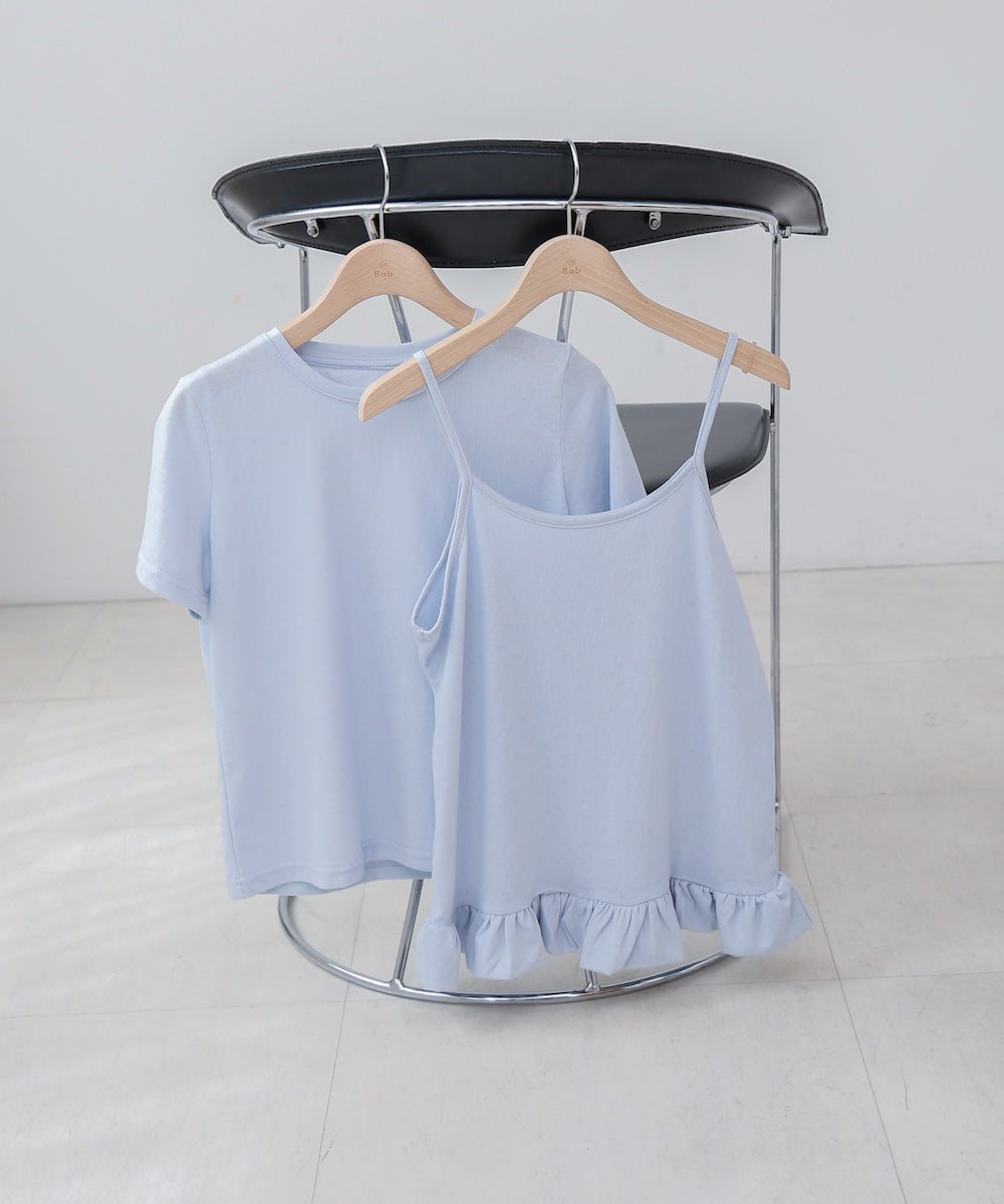 ペプラムバルーンヘムキャミセットTシャツ