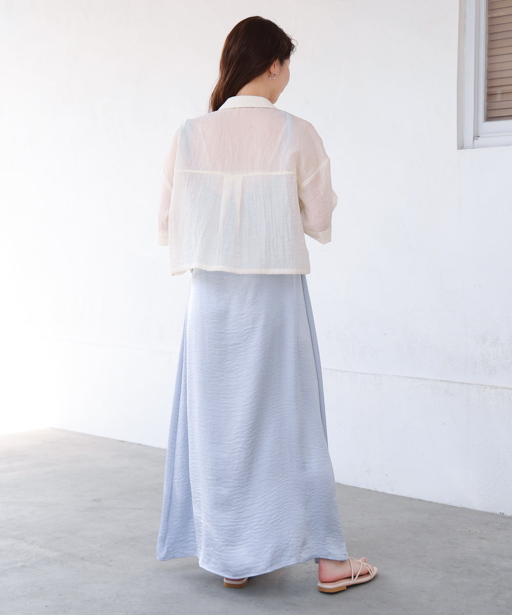 リボンサテンキャミワンピース