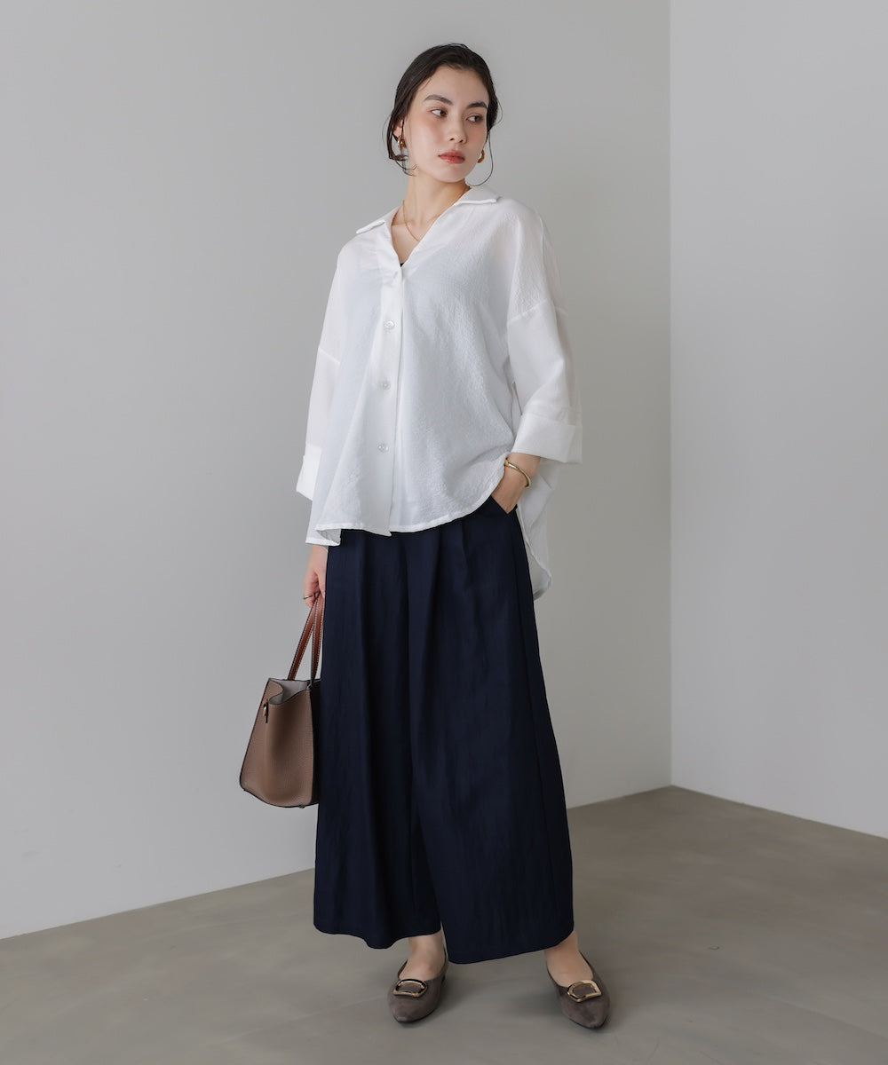 スキッパーシャツブラウス