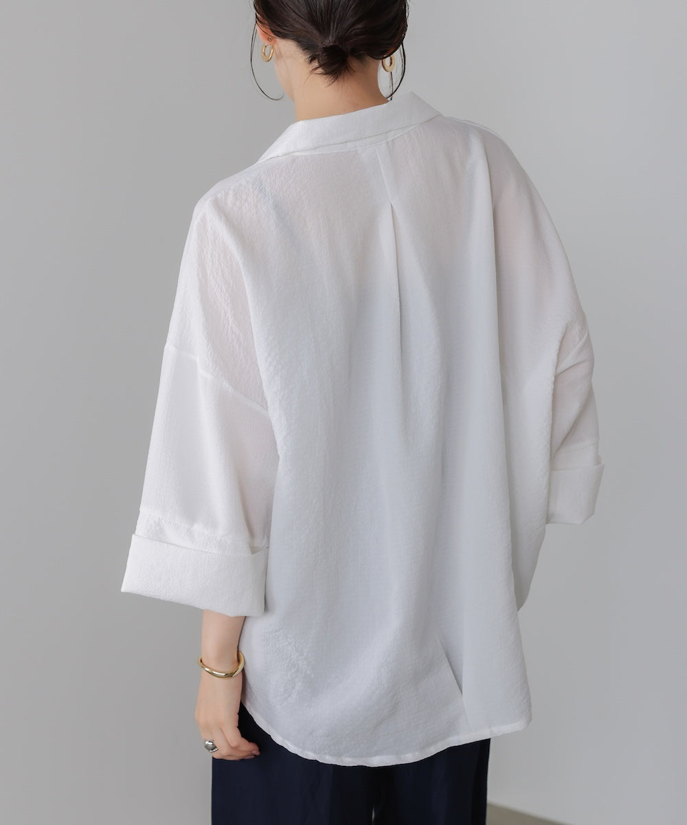 スキッパーシャツブラウス