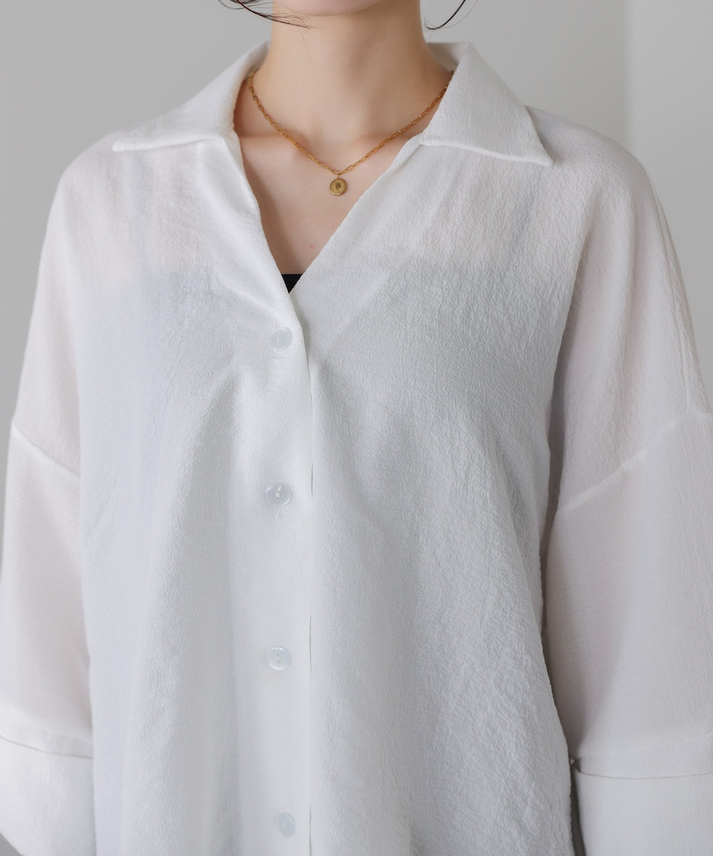 スキッパーシャツブラウス