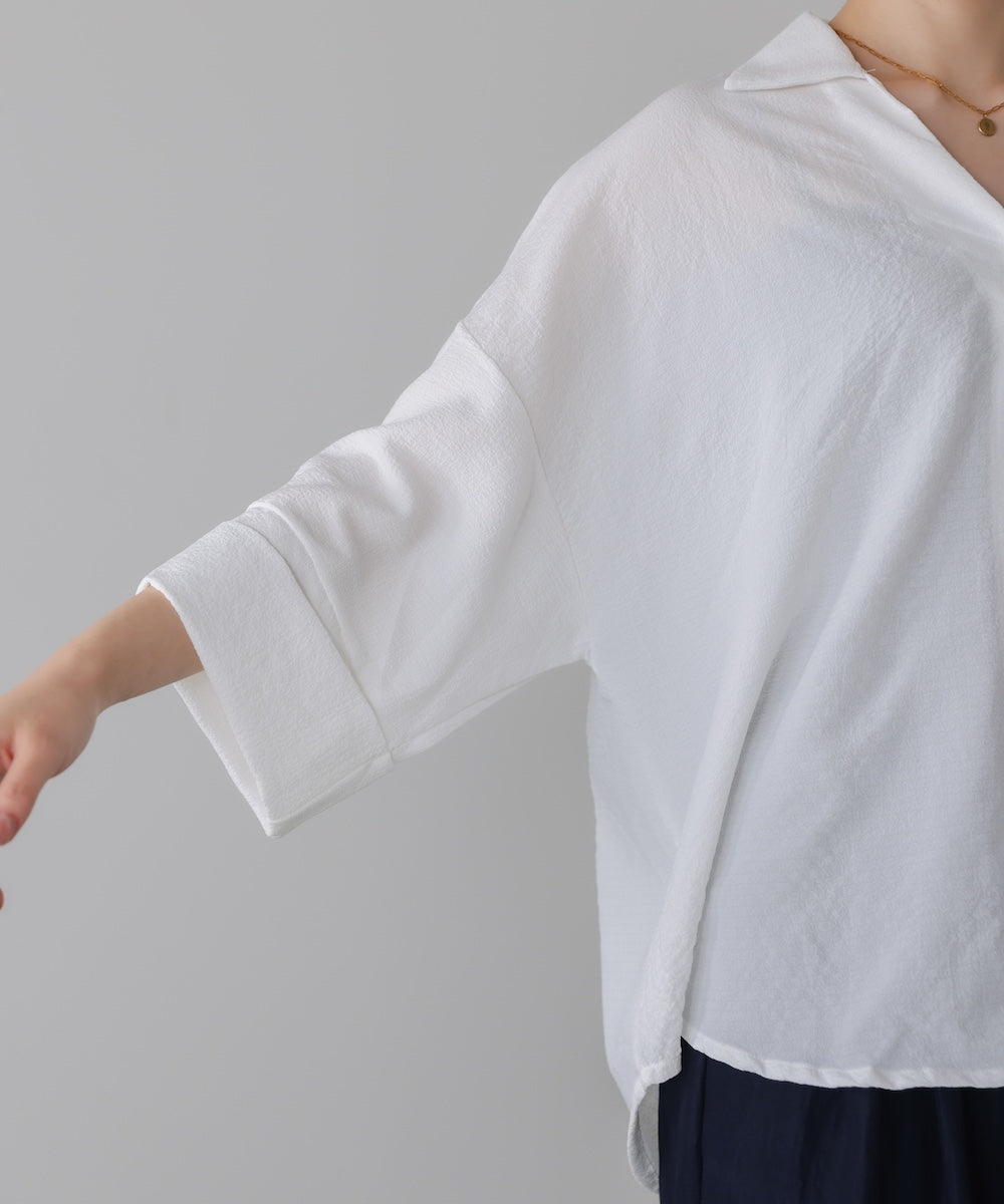 スキッパーシャツブラウス