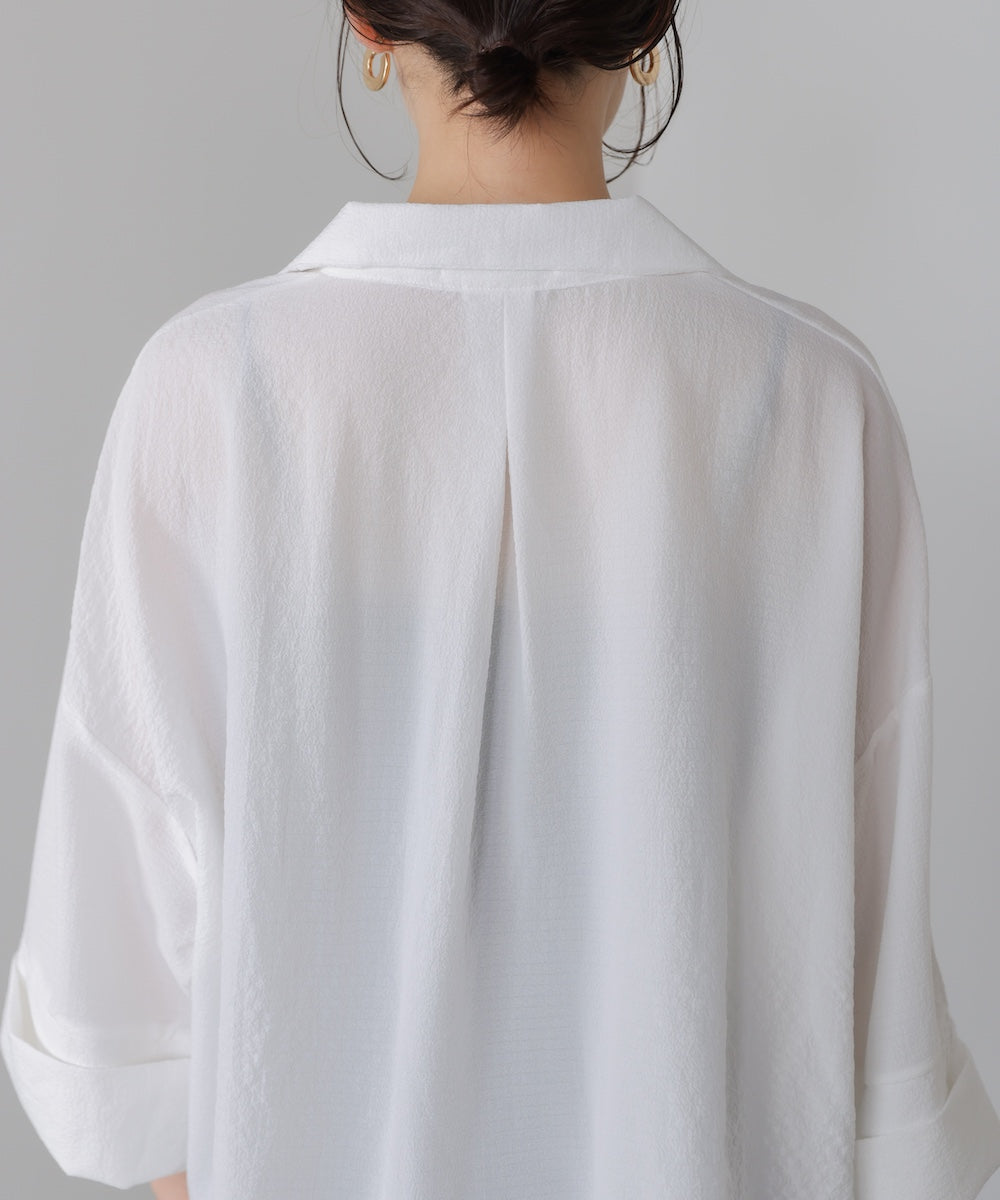 スキッパーシャツブラウス