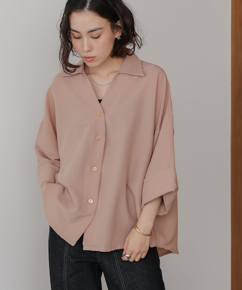 スキッパーシャツブラウス